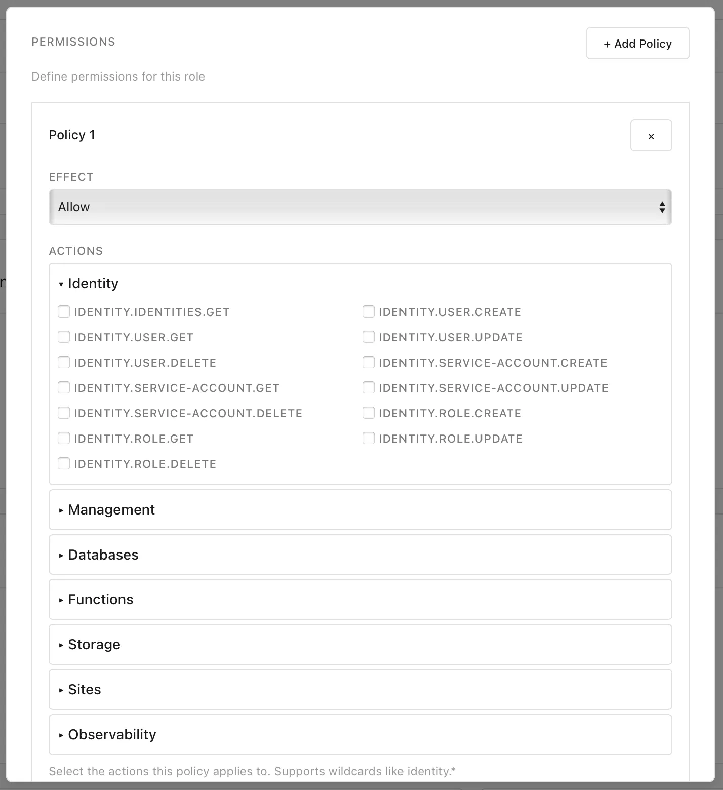 Adding permissions to a custom role